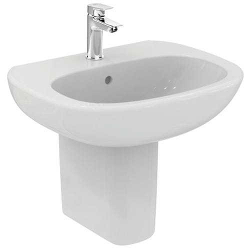 Immagine di Ideal Standard TESI lavabo L.60 cm monoforo, con troppopieno, colore bianco T351401