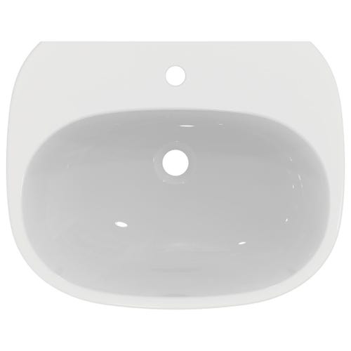 Immagine di Ideal Standard TESI lavabo L.60 cm, monoforo, con troppopieno, colore bianco T352201