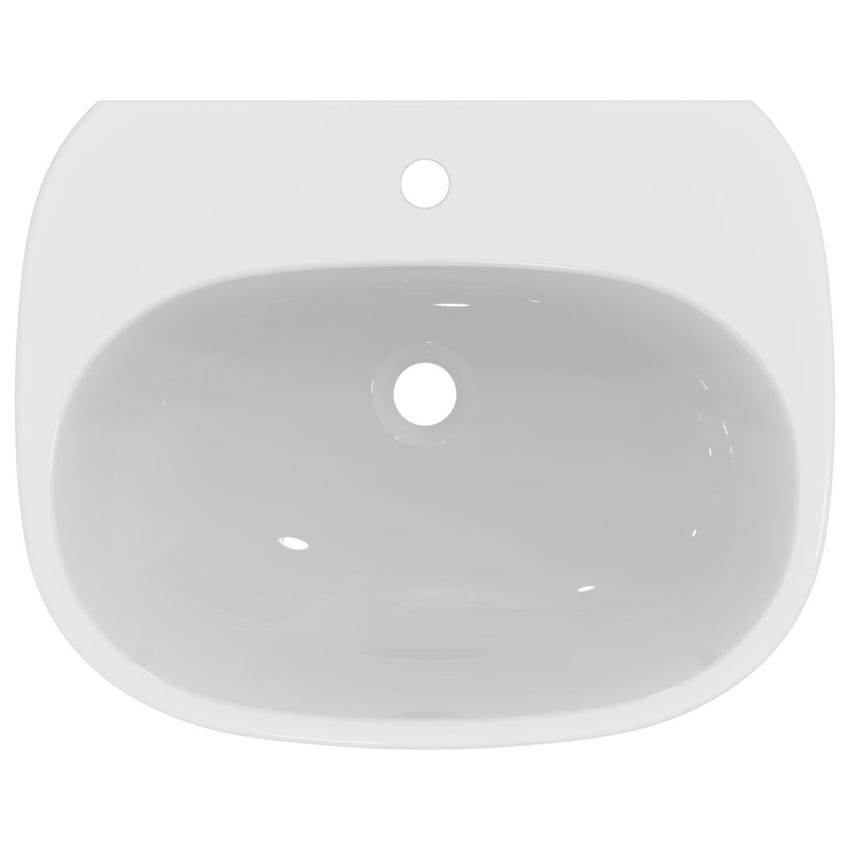 Immagine di Ideal Standard TESI lavabo L.60 cm, monoforo, con troppopieno, colore bianco T352201