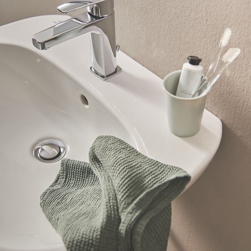 Immagine di Ideal Standard TESI lavabo L.60 cm, monoforo, con troppopieno, colore bianco T352201