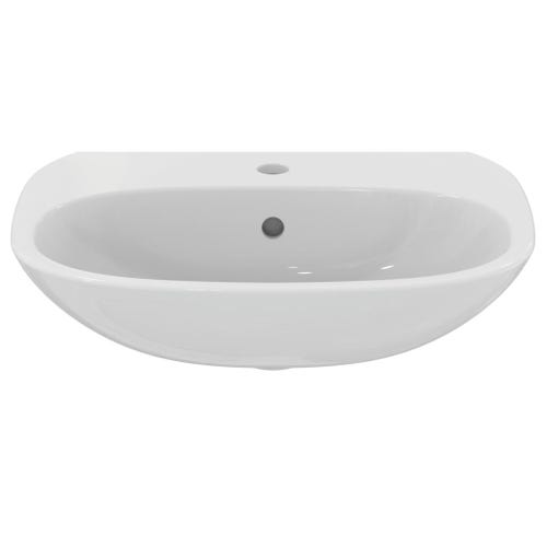 Immagine di Ideal Standard TESI lavabo L.55 cm, monoforo, con troppopieno, colore bianco T352301