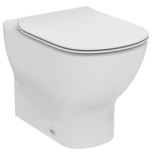 Immagine di Ideal Standard TESI vaso a pavimento AquaBlade® universale filo parete, con sedile slim senza chiusura rallentata, colore bianco T465101