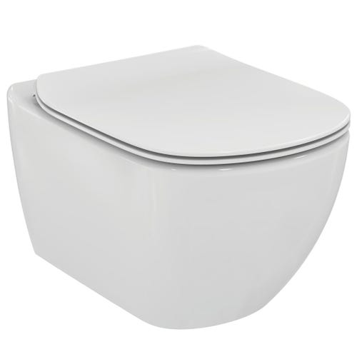 Immagine di Ideal Standard TESI vaso sospeso AquaBlade® con sedile slim senza chiusura rallentata, colore bianco T465301