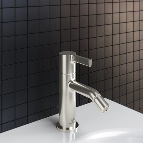 Immagine di Ideal Standard JOY miscelatore monocomando bidet, on bocca di erogazione fissa, finitura silver storm BC784GN