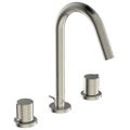 Immagine di Ideal Standard JOY miscelatore lavabo H.24.8 cm, 3 fori, con bocca di erogazione fissa, finitura silver storm BC783GN