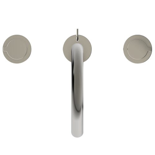 Immagine di Ideal Standard JOY miscelatore lavabo H.24.8 cm, 3 fori, con bocca di erogazione fissa, finitura silver storm BC783GN