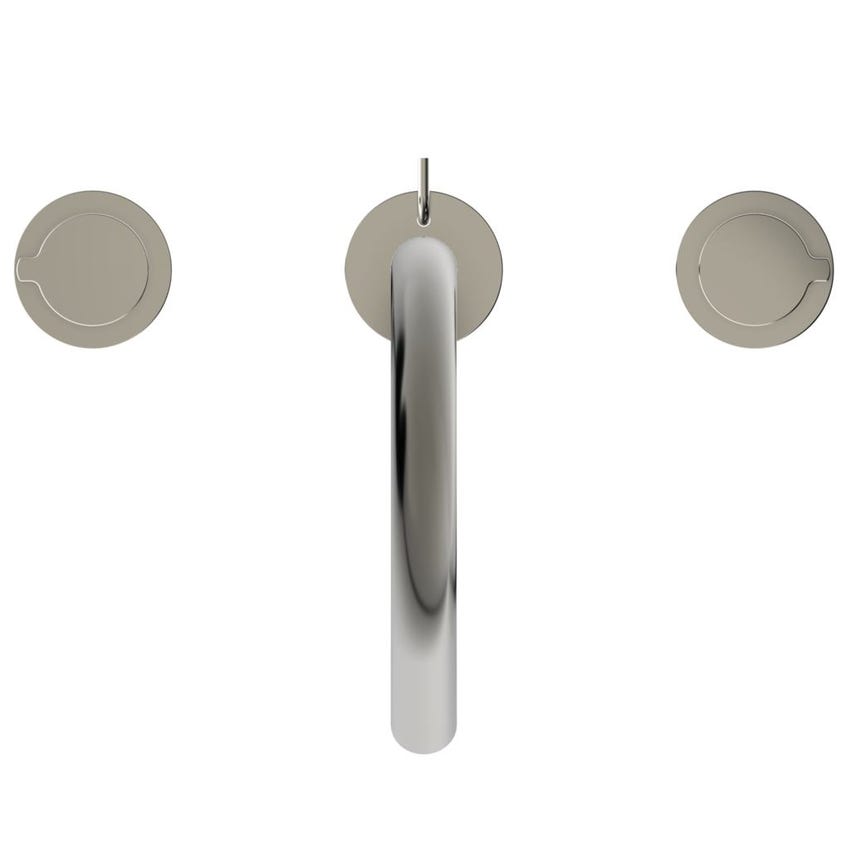 Immagine di Ideal Standard JOY miscelatore lavabo H.24.8 cm, 3 fori, con bocca di erogazione fissa, finitura silver storm BC783GN