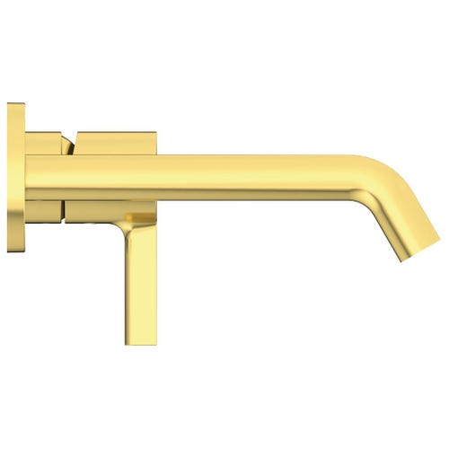 Immagine di Ideal Standard JOY miscelatore monocomando lavabo a parete P.18 cm, finitura brushed gold A7378A2
