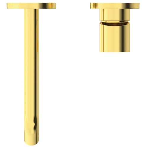 Immagine di Ideal Standard JOY miscelatore monocomando lavabo a parete P.18 cm, finitura brushed gold A7378A2