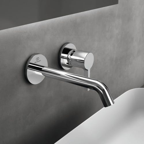 Immagine di Ideal Standard JOY miscelatore monocomando lavabo a parete P.18 cm, finitura cromo A7378AA