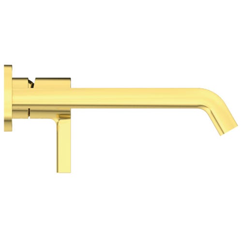 Immagine di Ideal Standard JOY miscelatore monocomando lavabo a parete P.22 cm, finitura brushed gold A7379A2