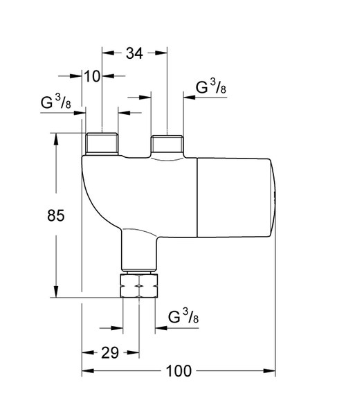 Dispositivo termostatico per sottolavabo e sottolavello