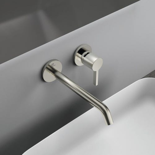Immagine di Ideal Standard JOY miscelatore monocomando lavabo a parete P.22 cm, finitura silver storm A7379GN