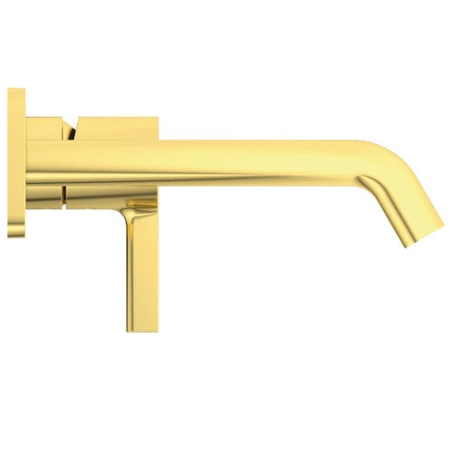 Immagine di Ideal Standard JOY miscelatore monocomando lavabo a parete P.18 cm, finitura brushed gold A7380A2