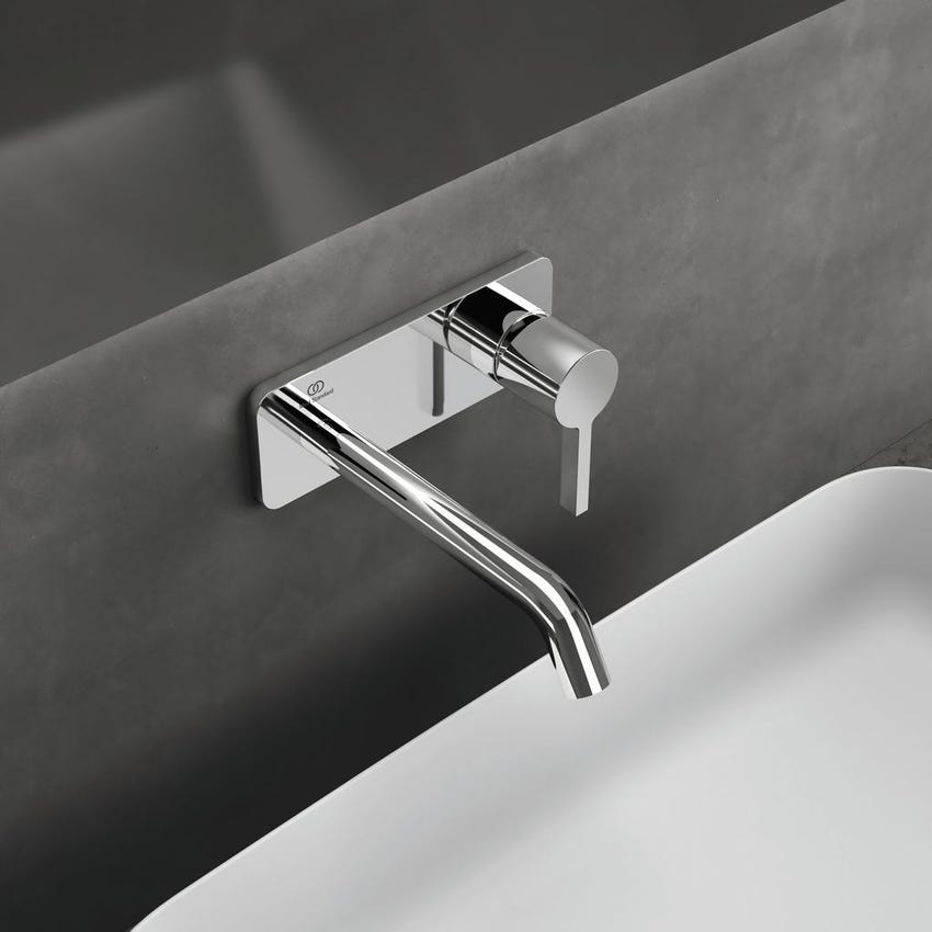 Immagine di Ideal Standard JOY miscelatore monocomando lavabo a parete P.18 cm, finitura cromo A7380AA