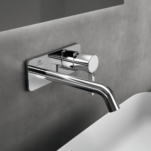 Immagine di Ideal Standard JOY miscelatore monocomando lavabo a parete P.18 cm, finitura cromo A7380AA