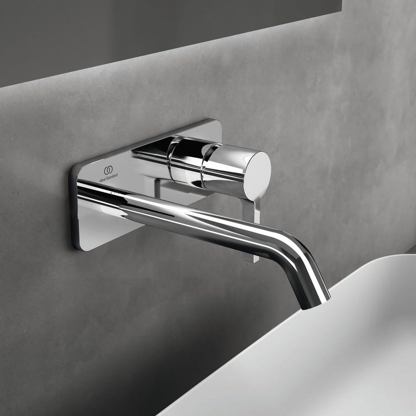 Immagine di Ideal Standard JOY miscelatore monocomando lavabo a parete P.18 cm, finitura cromo A7380AA
