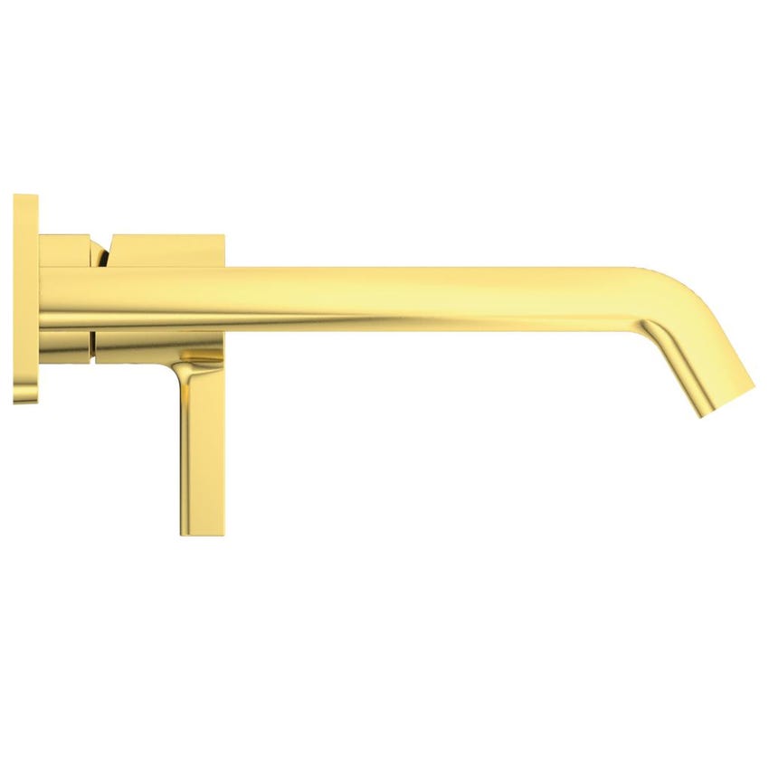 Immagine di Ideal Standard JOY miscelatore monocomando lavabo a parete P.24 cm, finitura brushed gold A7381A2