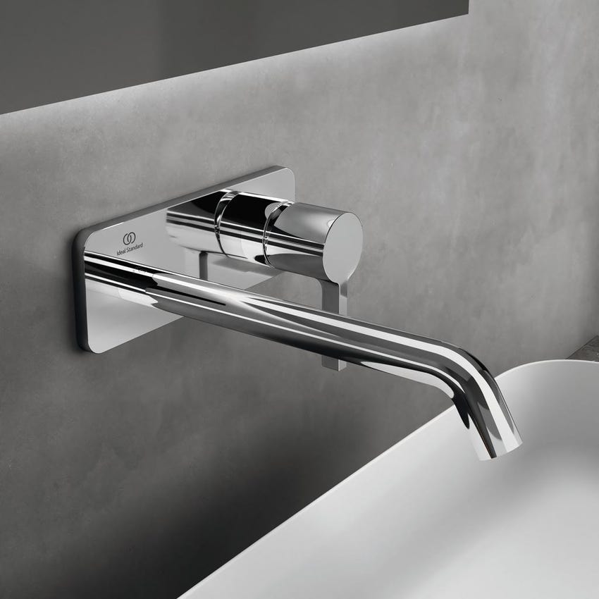 Immagine di Ideal Standard JOY miscelatore monocomando lavabo a parete P.24 cm, finitura cromo A7381AA