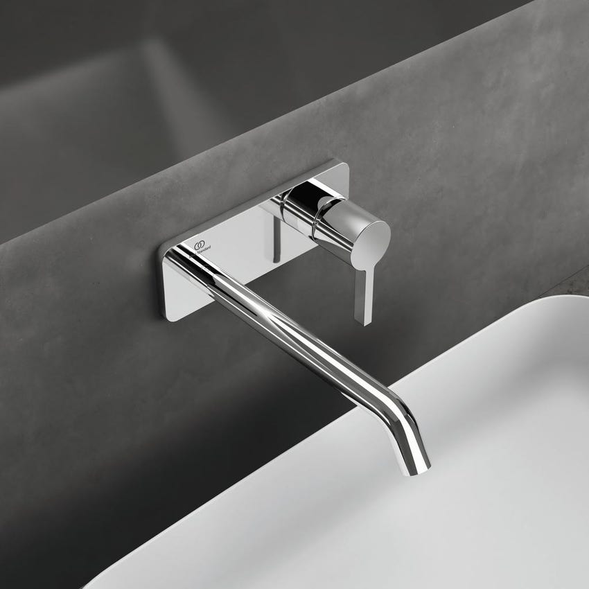 Immagine di Ideal Standard JOY miscelatore monocomando lavabo a parete P.24 cm, finitura cromo A7381AA
