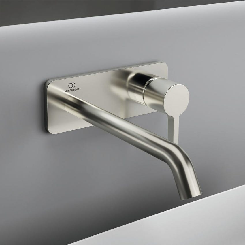 Immagine di Ideal Standard JOY miscelatore monocomando lavabo a parete P.24 cm, finitura silver storm A7381GN
