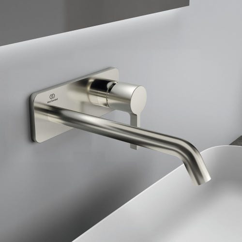 Immagine di Ideal Standard JOY miscelatore monocomando lavabo a parete P.24 cm, finitura silver storm A7381GN