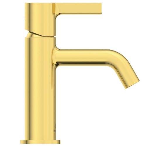 Immagine di Ideal Standard JOY miscelatore monocomando lavabo H.17 cm, senza scarico, finitura brushed gold BC776A2
