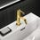 Immagine di Ideal Standard JOY miscelatore monocomando lavabo H.17 cm, senza scarico, finitura brushed gold BC776A2