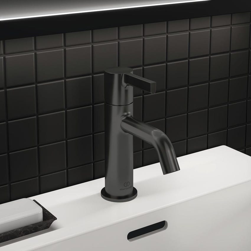 Immagine di Ideal Standard JOY miscelatore monocomando lavabo H.17 cm, senza scarico, finitura magnetic grey BC776A5