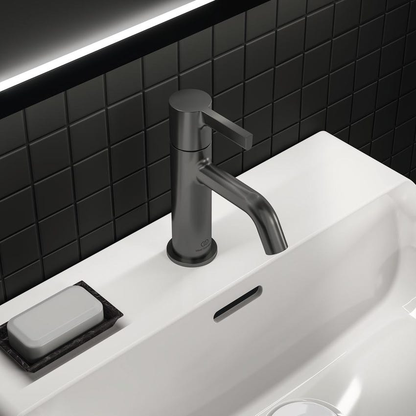 Immagine di Ideal Standard JOY miscelatore monocomando lavabo H.17 cm, senza scarico, finitura magnetic grey BC776A5