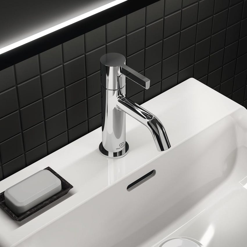 Immagine di Ideal Standard JOY miscelatore monocomando lavabo H.17 cm, senza scarico, finitura cromo BC776AA