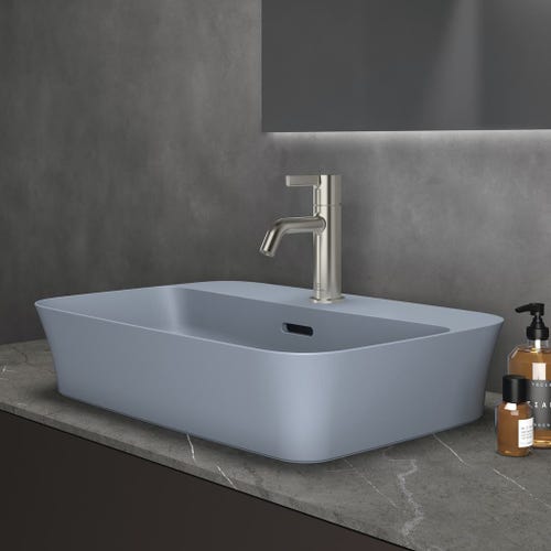 Immagine di Ideal Standard JOY miscelatore monocomando lavabo H.17 cm, senza scarico, finitura silver storm BC776GN