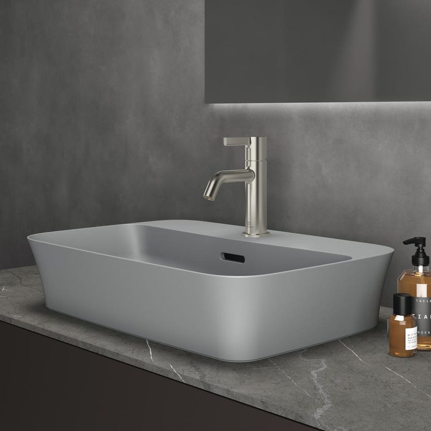 Immagine di Ideal Standard JOY miscelatore monocomando lavabo H.17 cm, senza scarico, finitura silver storm BC776GN