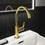 Immagine di Ideal Standard JOY miscelatore monocomando lavabo H.31 cm, con scarico, finitura brushed gold BC777A2