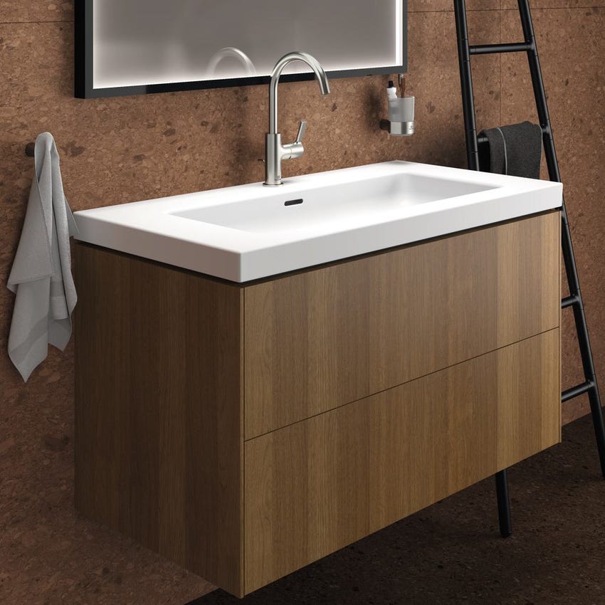 Immagine di Ideal Standard JOY miscelatore monocomando lavabo H.31 cm, con scarico, finitura silver storm BC777GN