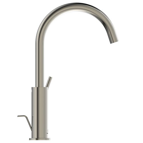 Immagine di Ideal Standard JOY miscelatore monocomando lavabo H.31 cm, con scarico, finitura silver storm BC777GN