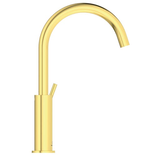 Immagine di Ideal Standard JOY miscelatore monocomando lavabo H.31 cm, senza scarico, finitura brushed gold BC778A2