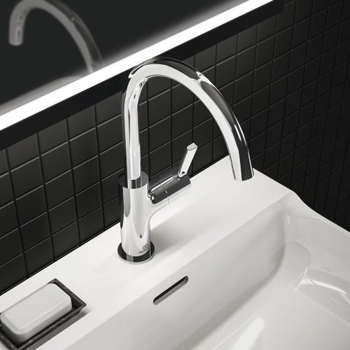 Immagine di Ideal Standard JOY miscelatore monocomando lavabo H.31 cm, senza scarico, finitura cromo BC778AA