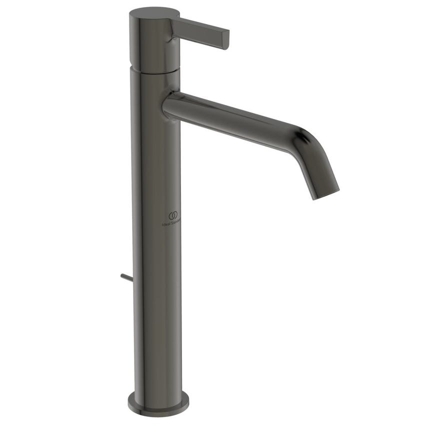 Immagine di Ideal Standard JOY miscelatore monocomando lavabo da appoggio H.31 cm, con scarico, finitura magnetic grey BC781A5