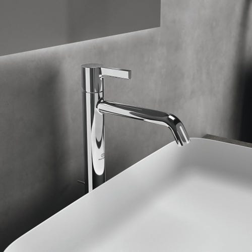 Immagine di Ideal Standard JOY miscelatore monocomando lavabo da appoggio H.31 cm, con scarico, finitura cromo BC781AA