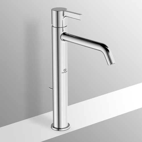 Immagine di Ideal Standard JOY miscelatore monocomando lavabo da appoggio H.31 cm, con scarico, finitura cromo BC781AA
