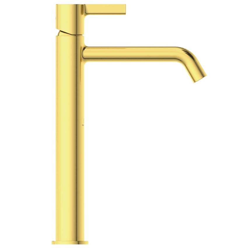 Immagine di Ideal Standard JOY miscelatore monocomando lavabo da appoggio H.31.3 cm, senza scarico, finitura brushed gold BC782A2
