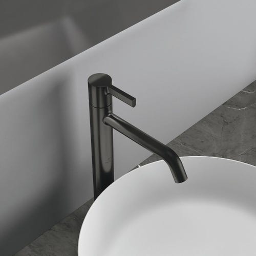 Immagine di Ideal Standard JOY miscelatore monocomando lavabo da appoggio H.31.3 cm, senza scarico, finitura magnetic grey BC782A5