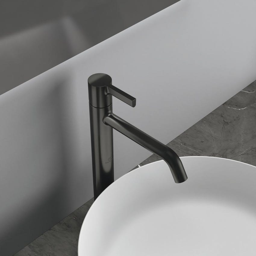 Ideal Standard BC782A5 JOY miscelatore monocomando lavabo da appoggio  H.31.3 cm, senza scarico, finitura magnetic grey