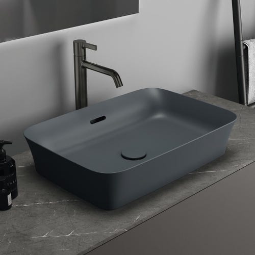 Immagine di Ideal Standard JOY miscelatore monocomando lavabo da appoggio H.31.3 cm, senza scarico, finitura magnetic grey BC782A5