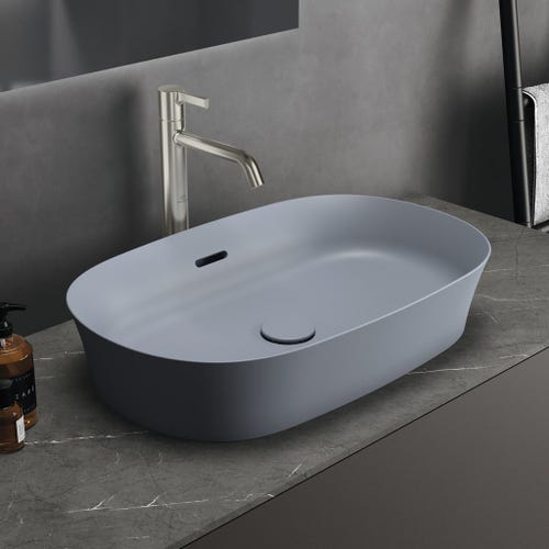 Immagine di Ideal Standard JOY miscelatore monocomando lavabo da appoggio H.31.3 cm, senza scarico, finitura silver storm BC782GN