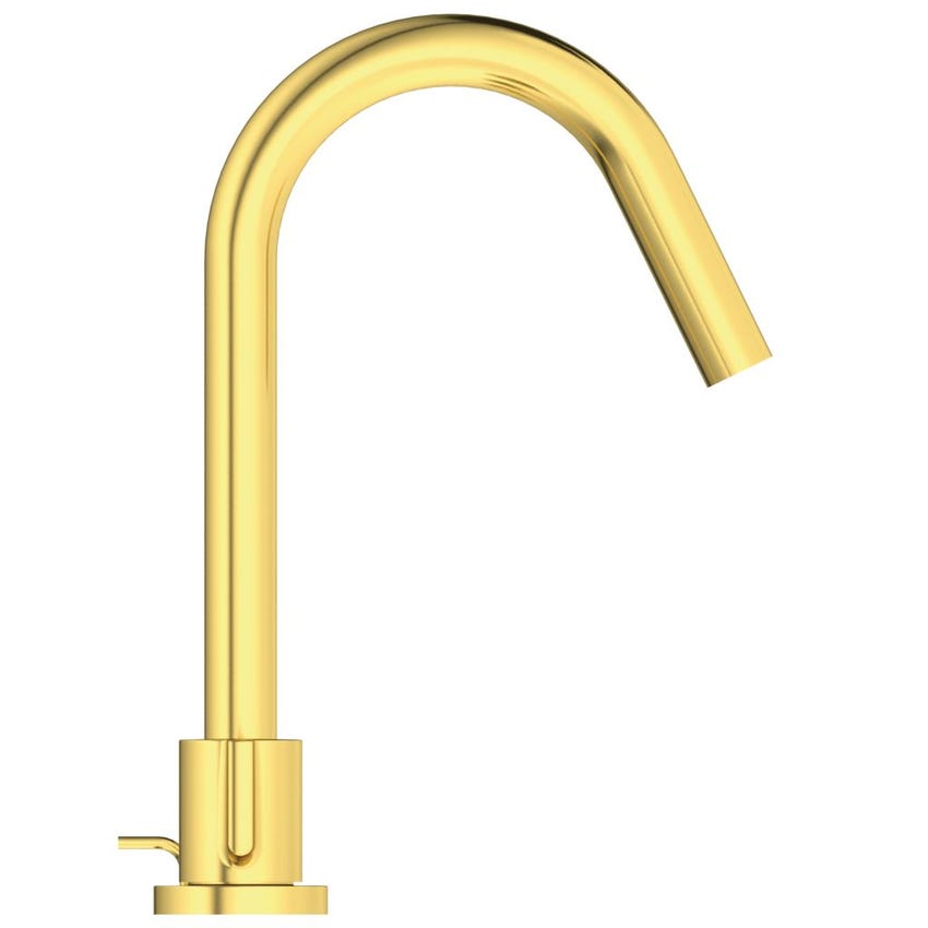 Immagine di Ideal Standard JOY miscelatore monocomando lavabo 3 fori, con scarico, finitura brushed gold BC783A2