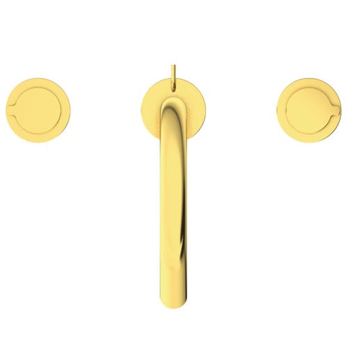 Immagine di Ideal Standard JOY miscelatore monocomando lavabo 3 fori, con scarico, finitura brushed gold BC783A2