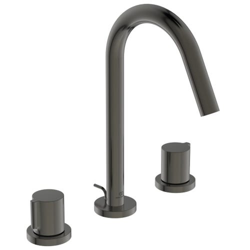 Immagine di Ideal Standard JOY miscelatore monocomando lavabo 3 fori, con scarico, finitura magnetic grey BC783A5