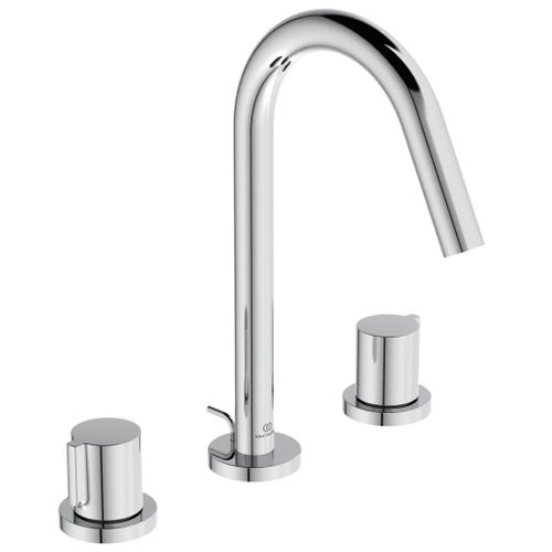 Immagine di Ideal Standard JOY miscelatore monocomando lavabo 3 fori, con scarico, finitura cromo BC783AA